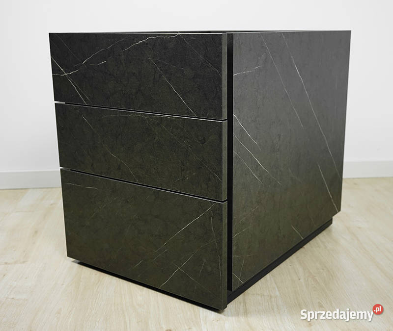 Biurko z kontenerkiem Wytrawny Szary Kamień 140 76.1cm Biłgoraj sprzedam