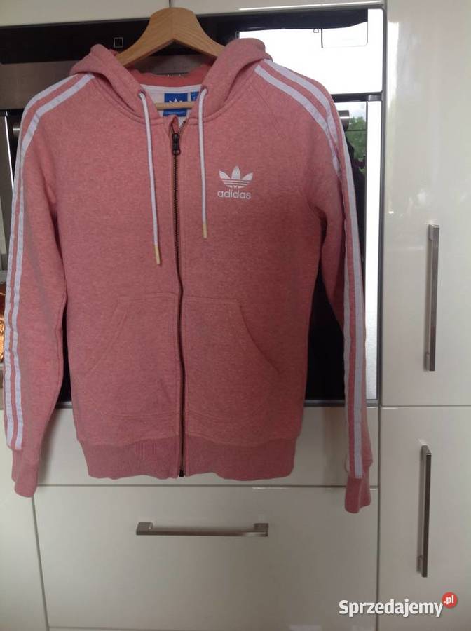 Bluza z Kapturem Damska ADIDAS XS Pudrowy Róż Nowa Sól