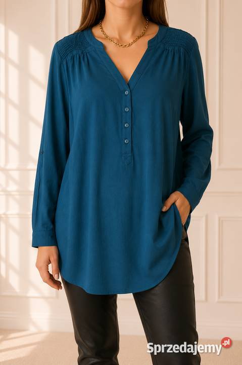 Bluzka Bonprix XL 42 niebieska 100 wiskoza nowa