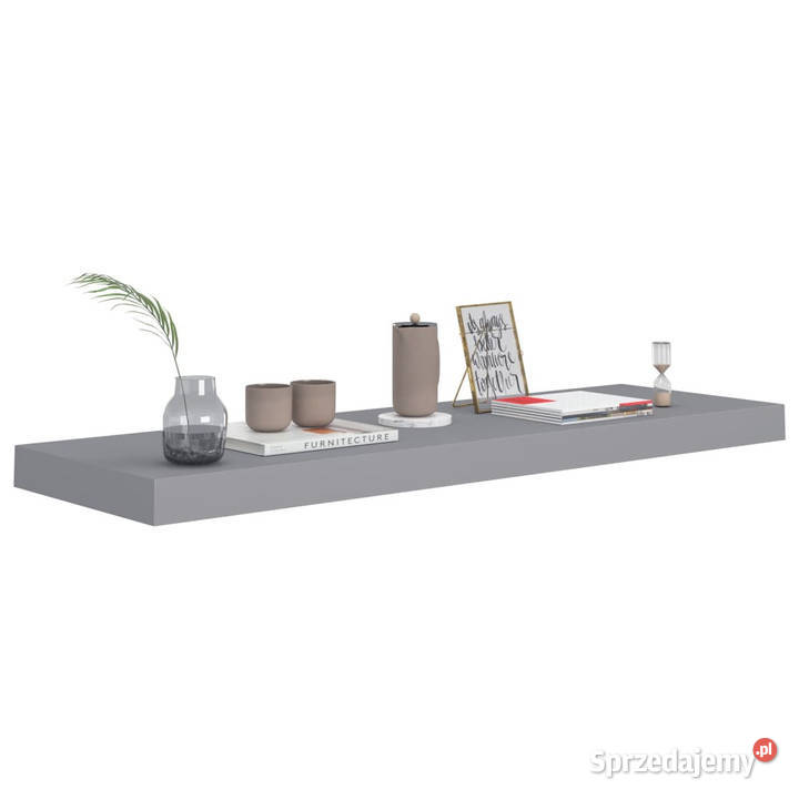 Półki ścienne 4 szare 80 x 235 x 38 MDF WM323858 Warszawa