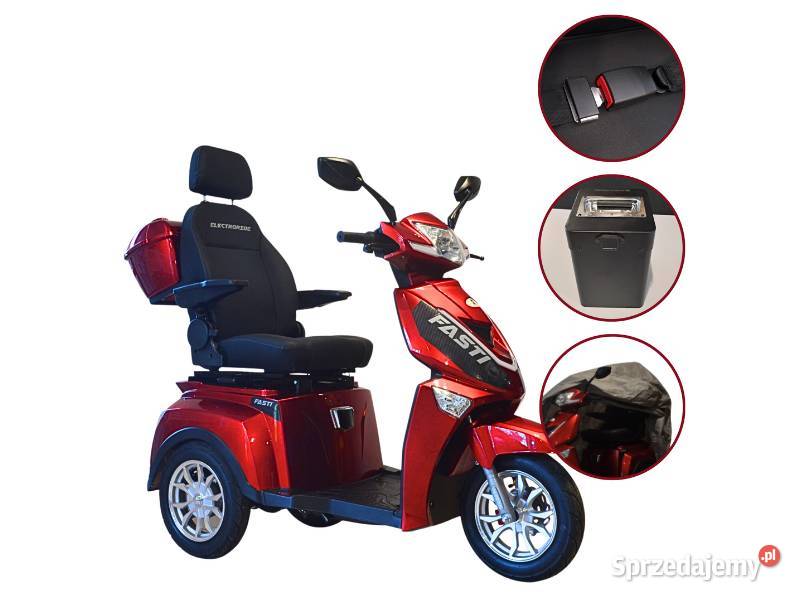 Elektryczny 3kołowy skuter dodatkowa bateria pas Kraków