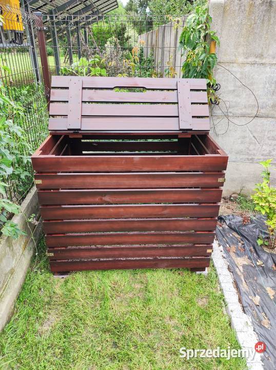 Duży Komopstownik Drewniany z Pokrywą 1200L Kraków