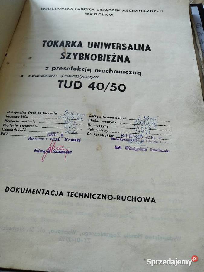 Tokarka uniwersalna TUD50 Produkcja Produkcja