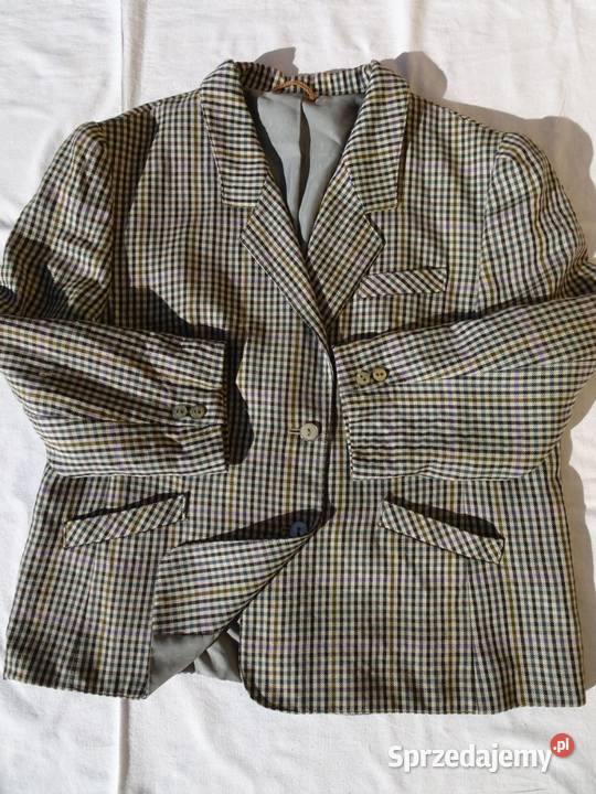 Marynarka damska wełniana wełna 46 48 vintage kolorowy Nowy Sącz