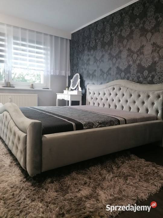 Łóżko sypialniane tapicerowane GREY DELUX Kępno