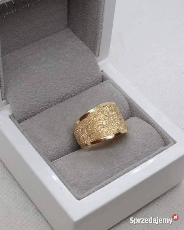 OKAZAŁY ZŁOTY PIERŚCIONEKDIAMENTOWANY Biżuteria Kołobrzeg sprzedam