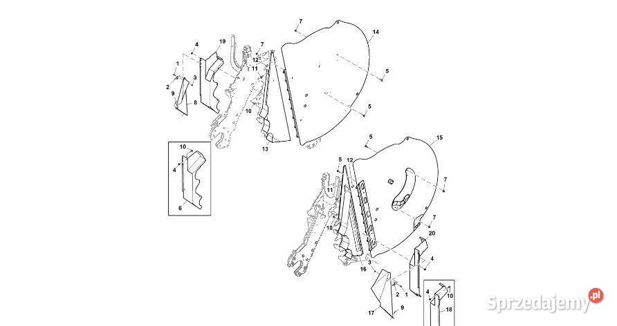 John Deere 960 Ścianka boczna DC221872 Rama Jastrzębniki