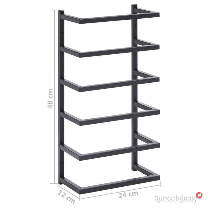 Stojak na ręcznik czarny 24x12x48 stalowy sprzedam