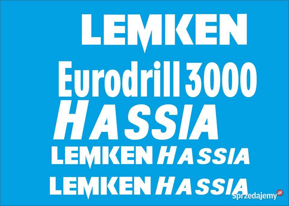 Naklejki Lemken Hassia eurodrill 3000 2500 Świecie