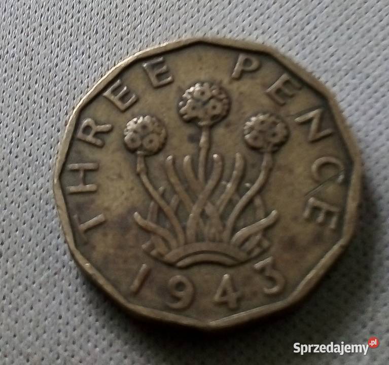 WIELKA BRYTANIATHREE 1943 r PENCE sprzedam