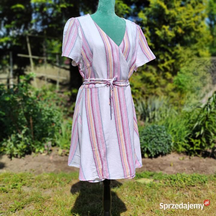 Sukienka Forever 21 4XL 48 plus size wrap dress kolorowy Szczecin