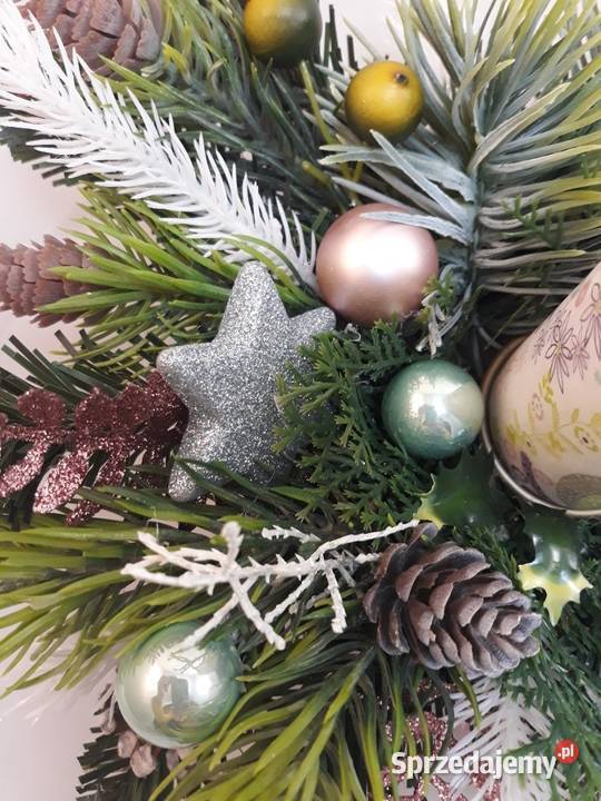 Stroik świąteczny sowa rękodzieło dolnośląskie Trzebnica sprzedam