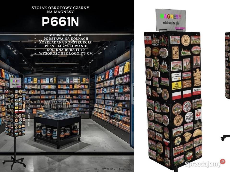 Stojak obrotowy na magnesy i pamiątki Gdańsk