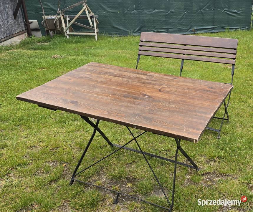Zestaw mebli ogrodowych Stół 2 ławki do ogródka zachodniopomorskie Mielno