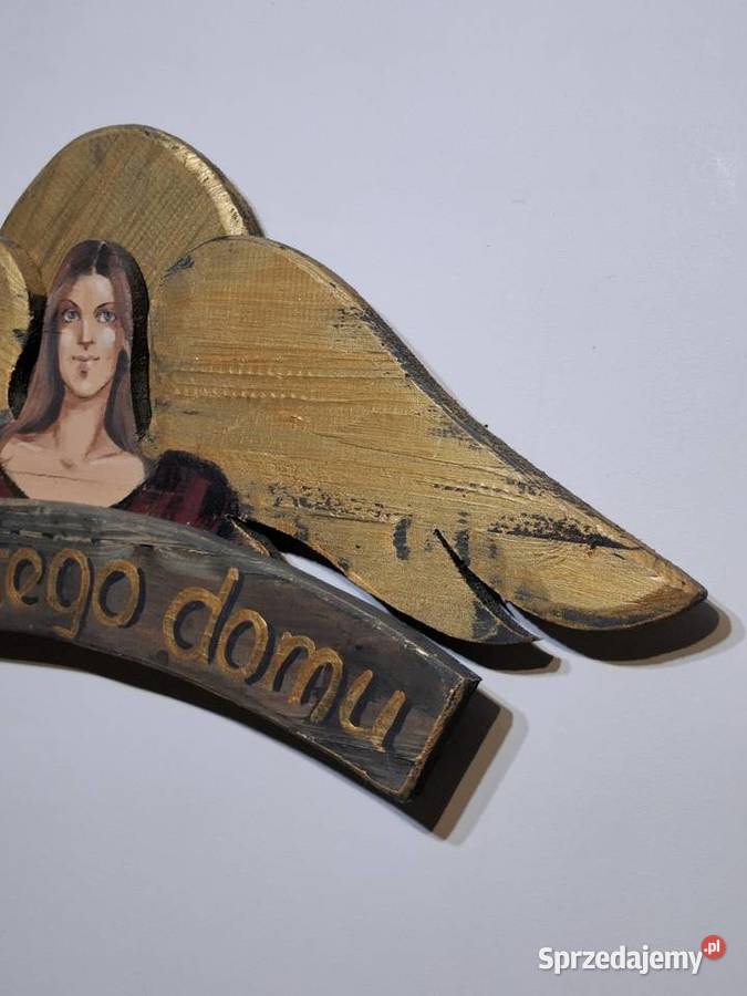 Drewniany obraz rękodzieło vintage hand made Kraków