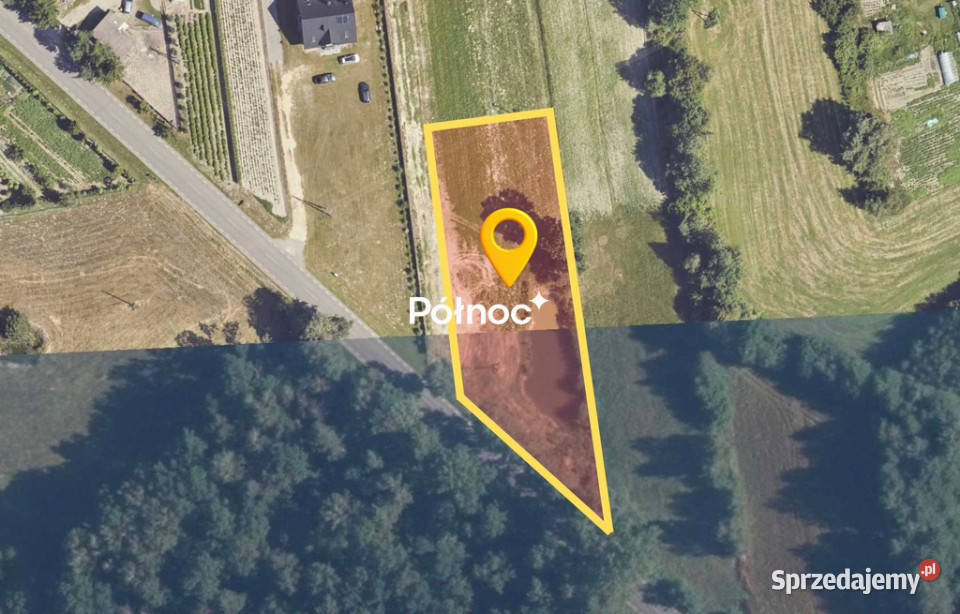 Działka ze stawem 2412 m Aleksandrów Sprzedaż