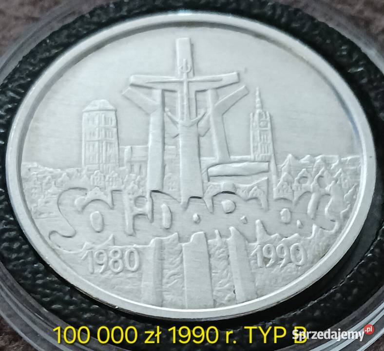 100 000 Solidarność 1990 r TYP B 2 mennicze
