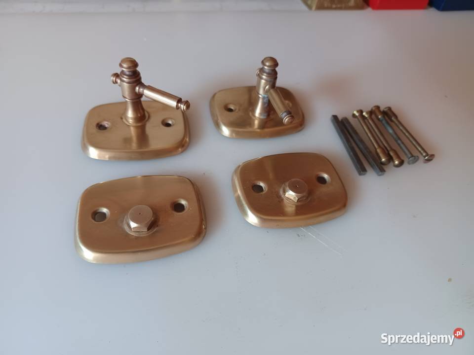 Komplet zamknięć do drzwi łazienkowych Mosiądz Poznań