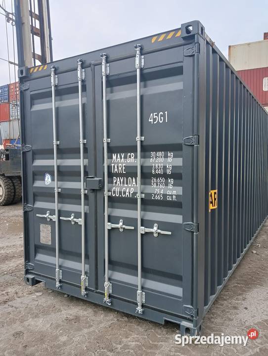 Kontener morski 40hc antracyt double door Nowy Sącz