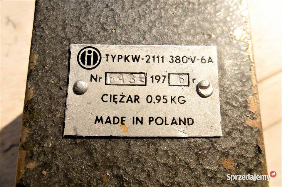 wyłącznik krańcowy kw 2211 krańcówka prl 1976 opolskie Namysłów