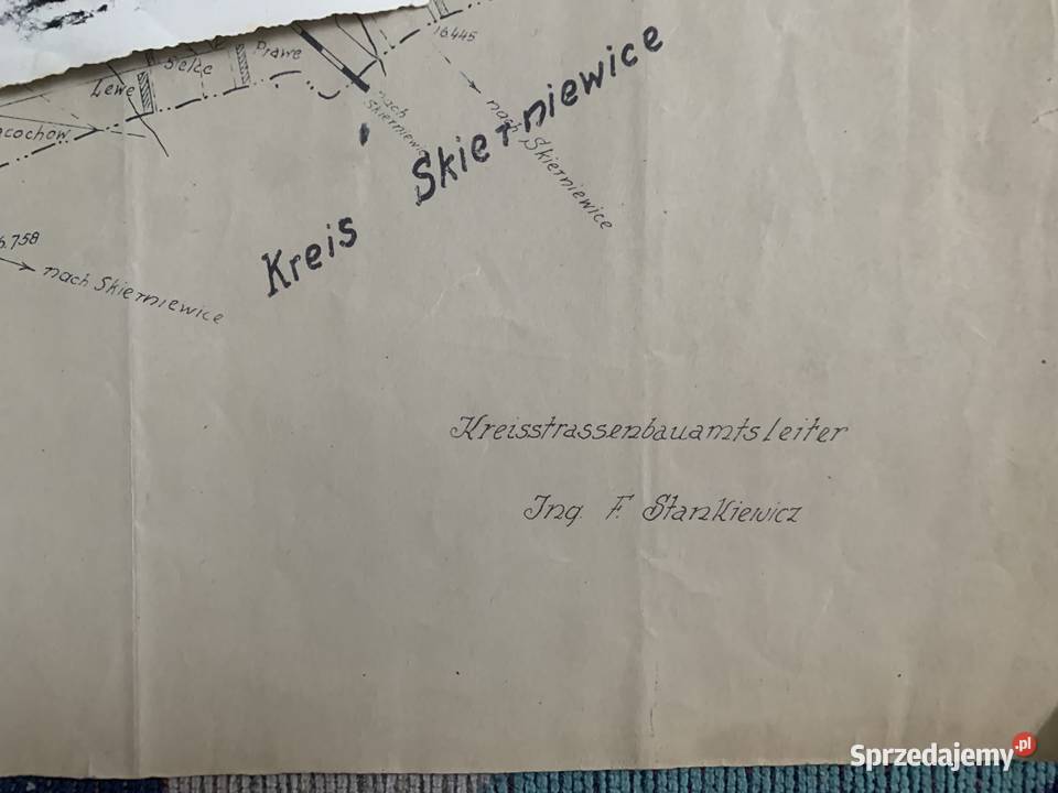 Łowicz Kiernozia Bielawy MAPA drogowa powiatu