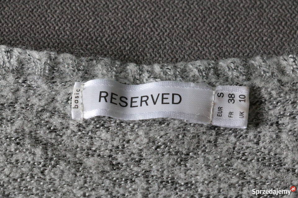 Reserved popielaty sweterek r S Bez wzoru Wrocław