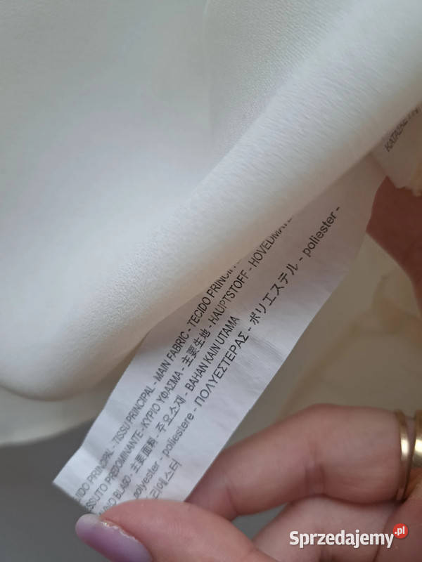 Elegancka bluzka Zara z koronką i falbanką Trąbki Wielkie