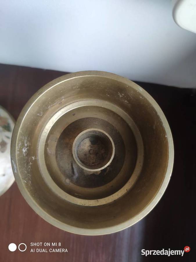 Wyjątkowa para zabytkowych mosiężnych sprzedam