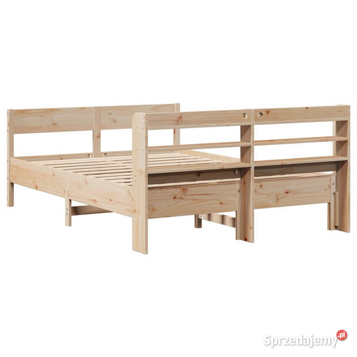 Rama łóżka bez materaca lite drewno sosnowe 82cm Łóżka Warszawa