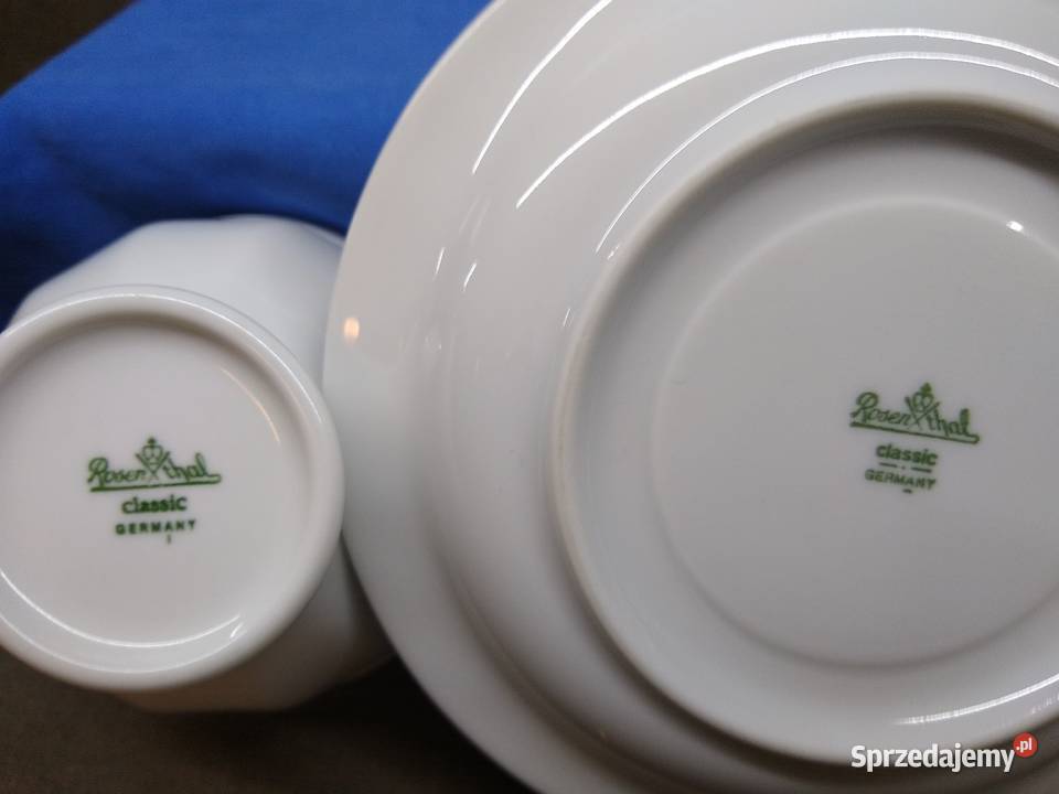 Filiżanka spodek Rosenthal Biała Maria Classic Antyki, Sztuka, Kolekcje wielkopolskie Kalisz