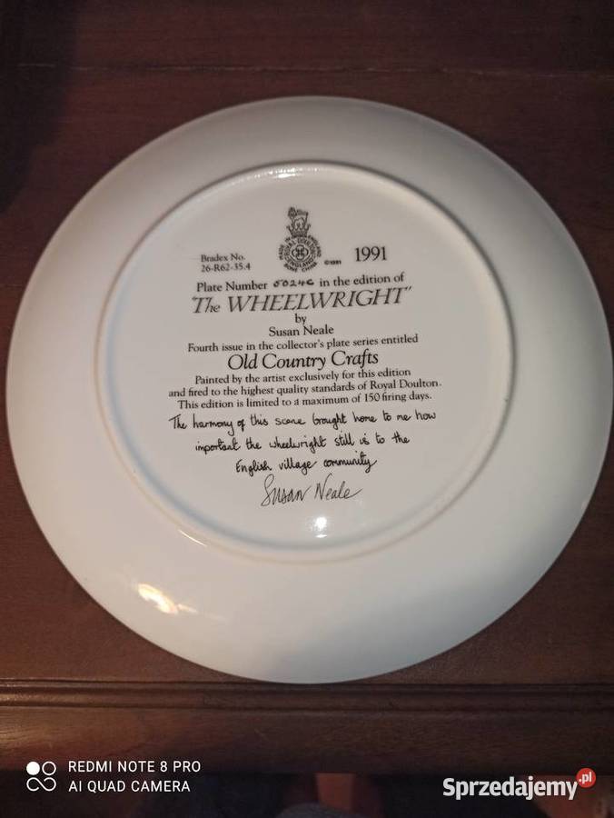 Kolekcjonerski talerz Susan Neale Royal Dulton Gdańsk sprzedam