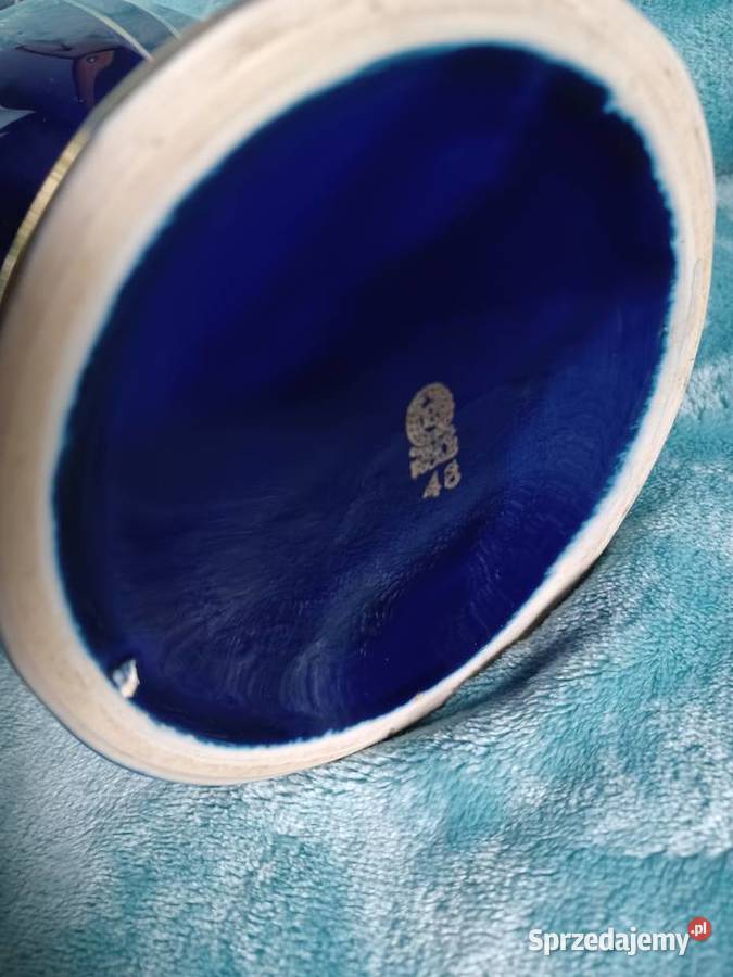 Wazon porcelana Chodzież kobalt Porcelana i szkło Łódź