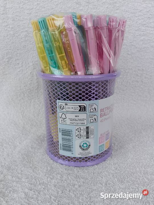 Zestaw 40 długopisów organizer wielokolorowe Dla Dziecka Garwolin