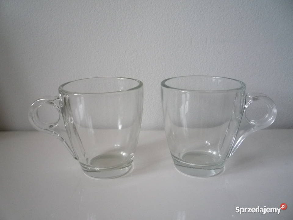 Nowe 2 Kubki Poj 100ml Grube Szkło Przezroczyste Szczecin sprzedam