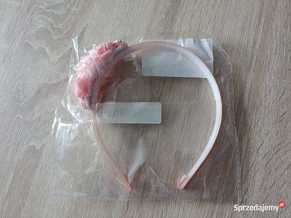 Opaska na włosy kwiaty kremowy