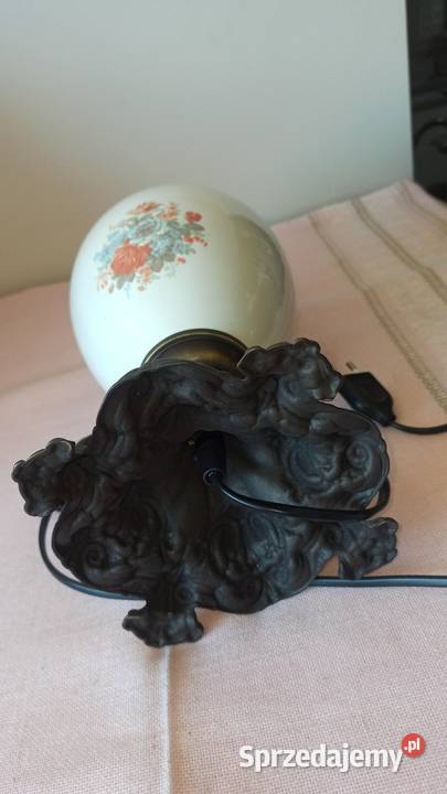 Lampa elektryczna porcelana i mosiądz Bez Gdańsk