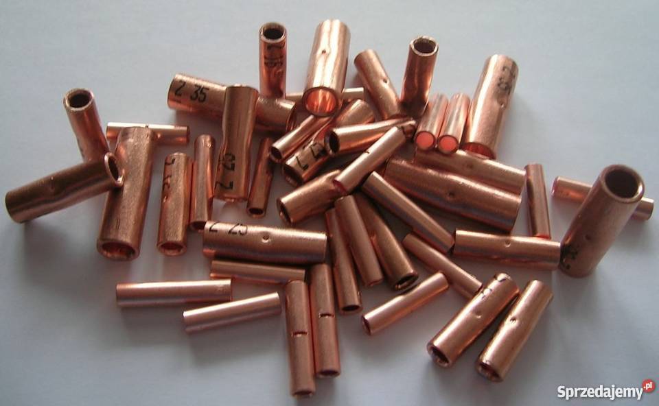 końcówka miedziana łącząca 6 25mm tulejka 10