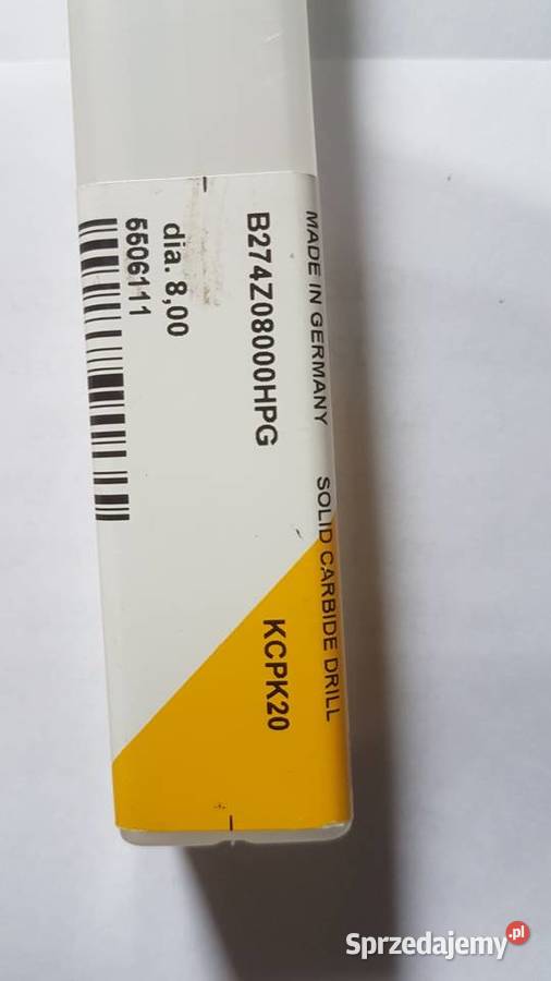Wiertło 8mm kennametal długie z chłodzeniem Gliwice