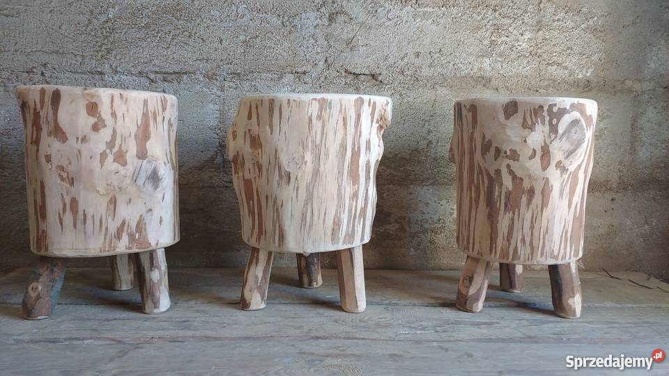 Stołki pieńki drewniane Białystok sprzedam