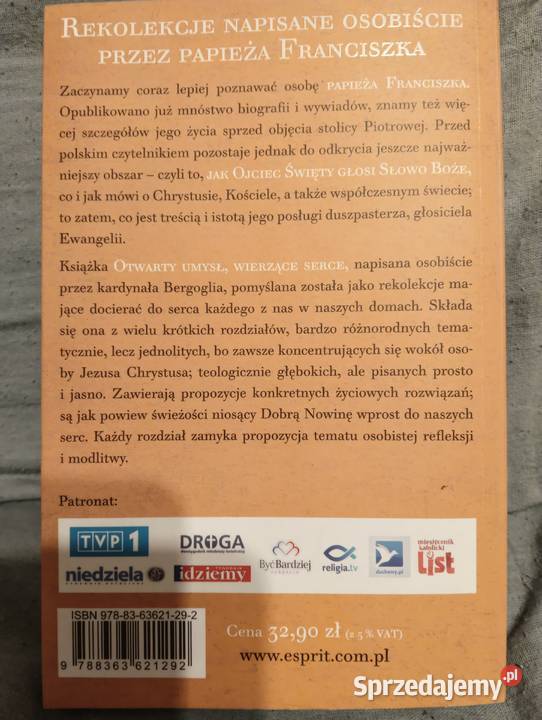 Papiez Franciszek Otwarty umysł wierzące Oborniki Śląskie