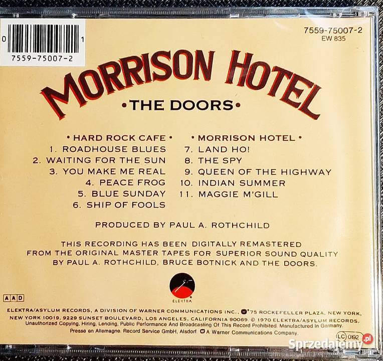 CD Nowa Kultowy Album CD THE DOORS Album Muzyka Wrocław