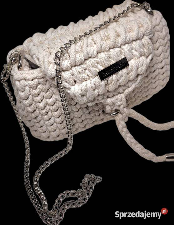 Torebka damska ręcznie wykonana ze sznurka