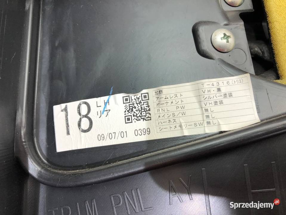 SUBARU OUTBACK IV 4 2010R TAPICERKA BOCZEK DRZWI