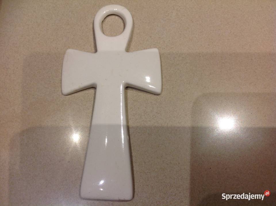 Krzyżyk Ceramiczny na Ściane Hand Made Sygnowany lubuskie Nowa Sól sprzedam