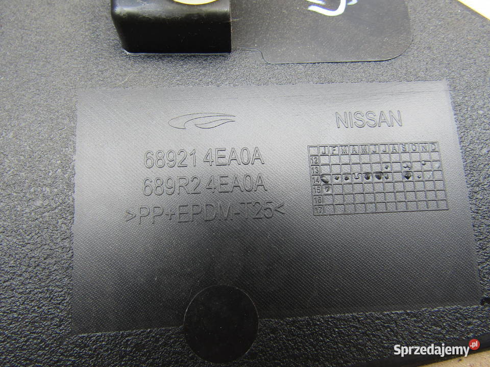 OSŁONA TUNELU ŚRODKOWEGO NISSAN QASHQAI osobowe