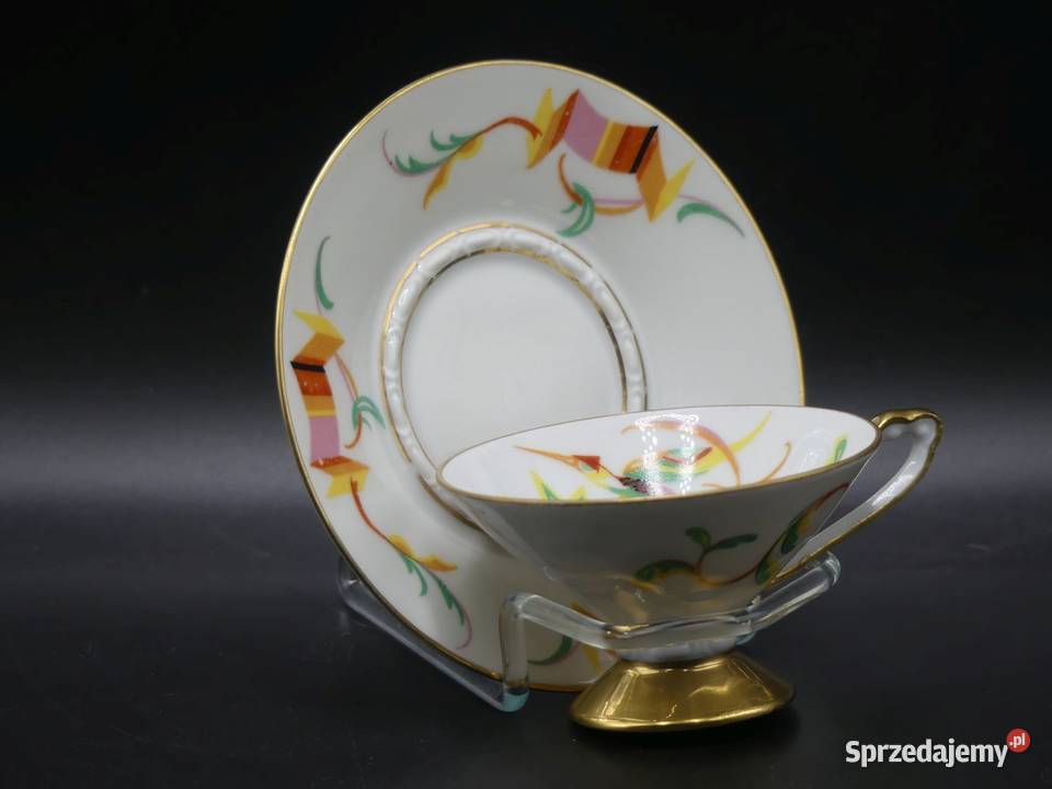 Komplet do mokki art deco Sorau Żary stan niemal Poznań