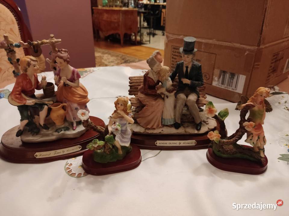piękna figurka na drewnianej podstawie 4 sztuki lubuskie Gorzów Wielkopolski