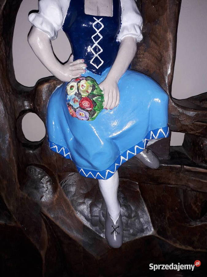 drewniana rzeźba panna z kwiatami zachodniopomorskie Szczecin sprzedam