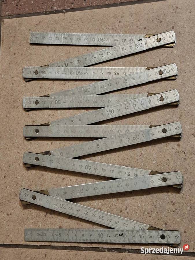 Metrówka Miara skladana 2 m PZO aluminiowa okres Miary i taśmy Chorzów