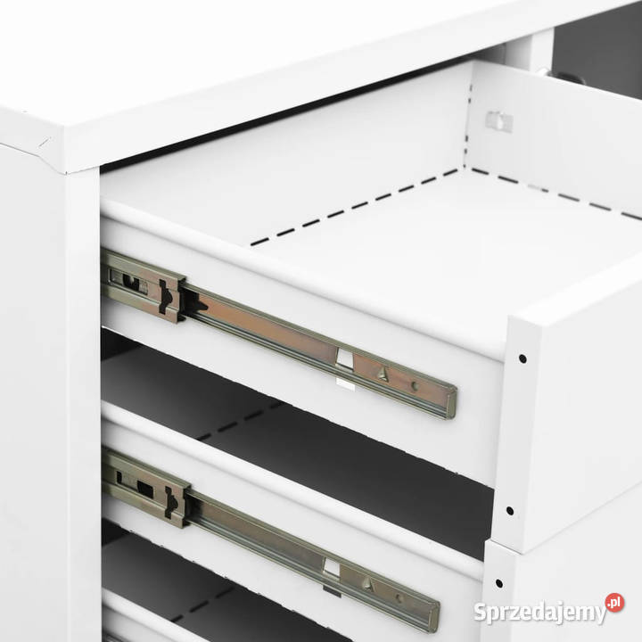 Szafka biurowa biała 90x40x102 stalowa WM336405 mazowieckie Warszawa